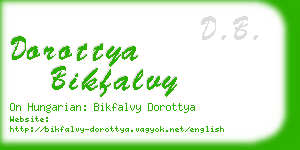 dorottya bikfalvy business card